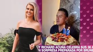 	Brunella Horna sorprendió a Richard Acuña por su cumpleaños.