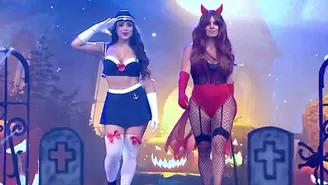 Alejandra Baigorria se enfrentó a Onelia Molina en sensual desfile por Halloween.