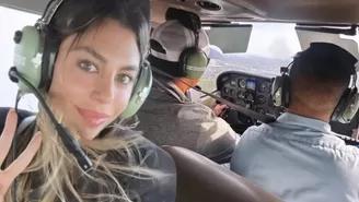 Alondra García Miró presumió a su novio por primera vez en viaje en avioneta