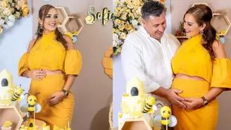 Marina Mora y su esposo celebraron el baby shower de su primera hija Sofía