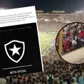 Botafogo se pronunció por gestos racistas luego de partido contra Universitario