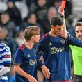 Futbolista del Ajax fue expulsado 30 segundos después de ingresar al campo