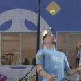 ¡Control total Fede!: Increíble control de Valverde con pelota de tenis