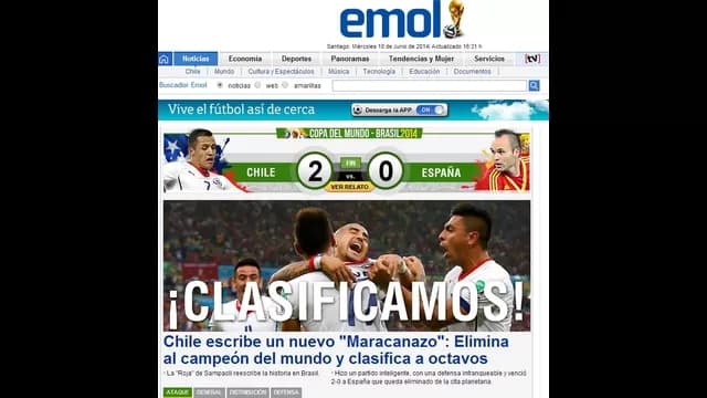 Así reaccionó la prensa en Chile y España tras el final de partido-foto-5