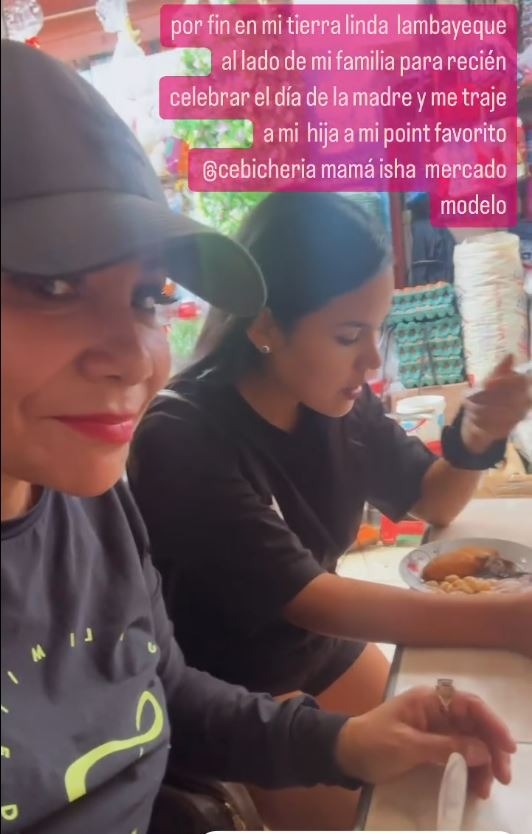 Marisol Ramírez y Elitha Echegaray disfrutaron de un almuerzo juntas en Lambayeque/Foto: Instagram